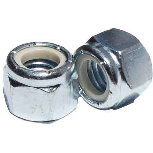 NE78 7/8"-9 Nylon Insert Locknut, (NE), Coarse, Low Carbon, Zinc